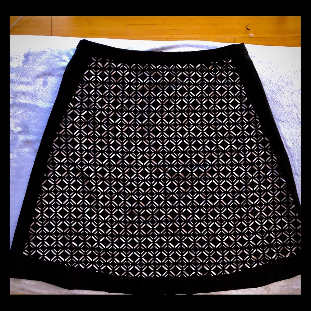 Stunning geometric laser-cut skirt